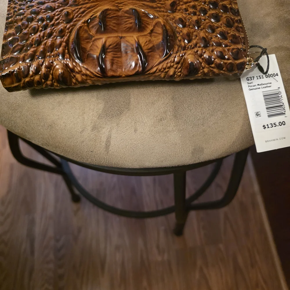 Brahmin Brown Crocodile Embossed Handbag - Picture 2 of 11